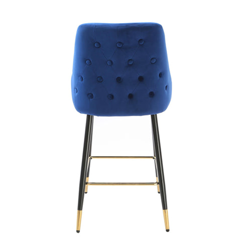 Native Home Lifestyle Chesterfield Navy Blue Kitchen Bar Stools (Set Of 2)